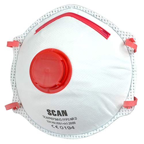 Scan PPEP3MVD Geformte Einwegventilmasken 2er Pack