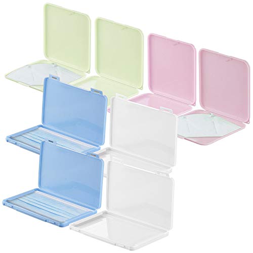 PEARL Maskenbox 8er-Set Masken-Aufbewahrungs-Etuis staubdicht und hygienisch bunt Box für Masken FFP2 Masken Box Mundschutz