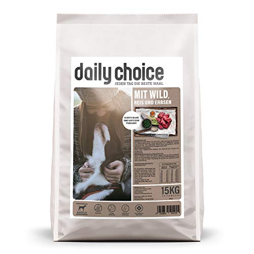 daily choice Basic   30kg   Trockenfutter für   Wild Reis Erbsen   Keine minderwertigen Kohlenhydrate   Weizenfrei   Grünlippmuschel Chicor e
