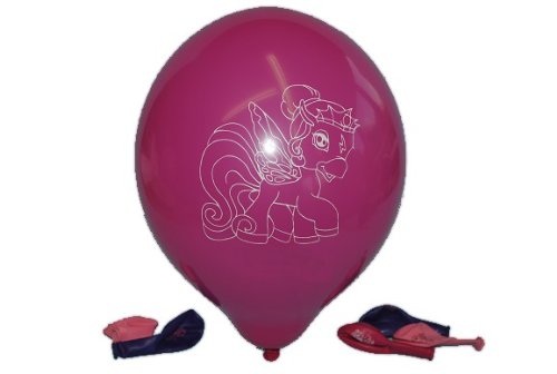 6 tlg. Set Luftballons Filly Pferd - Einhörner Ballon Kindergarten Kindergeburtstag Party - Partygeschirr Kindergeburtstag