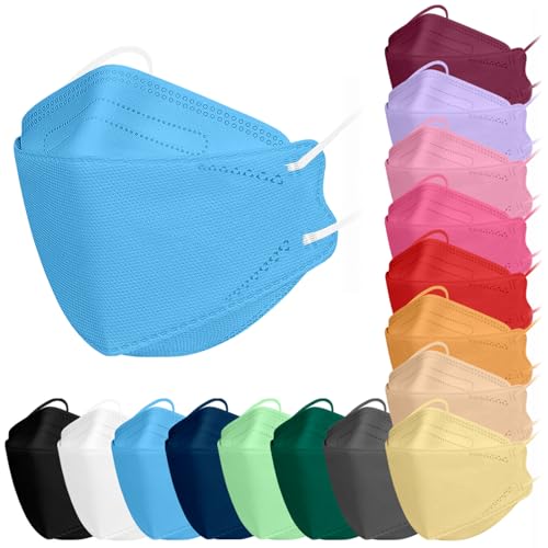 TubeRoo FFP2 Maske MHD 04.2025 blau hellblau 5 Stück Masken Fischform Versand aus Deutschland weiche Ohrschlaufen Bänder Atemschutzmaske Mundschutz