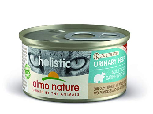 almo nature Holistic Urinary Help mit weissem Fleisch - Alleinfutter für Erwachsene Katzen Nassfutter 24er Pack 24x85g