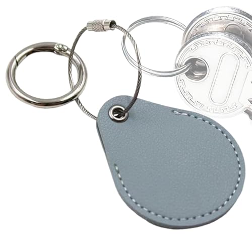 Tracker Halsband Halter - Drop Shaped PU Leder Tracker Hülle Schlüsselanhänger - Schützende GPS Hülle Schlüsselanhänger Zubehör Schützende Tracker Halter Schlüsselanhänger für Artikelfinder