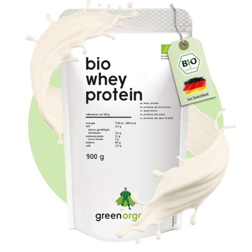 BIO PREMIUM WHEY PROTEIN aus Bio-Molke 100% Eiweiß-Pulver Superfood Weidehaltung neutral ohne Süßstoffe 900 g