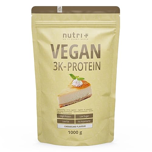  KÃ¤sekuchen 1kg   83%ÃŸ   VeganesÃŸpulver ohne Laktose   3k Proteinpulver Vegan Cheesecake   Nutri 1000g Proteinshake