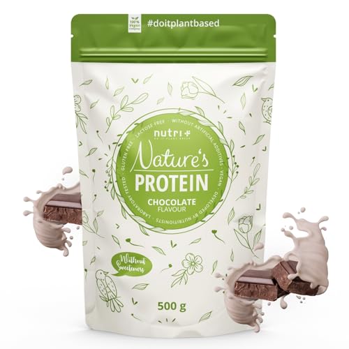Nutri Eiweißpulver Schokolade 500 g ohne Süßungsmittel Gluten Zucker Whey - natürliches Proteinpulver- Natures Eiweiß Protein Pulver Schoko vegan