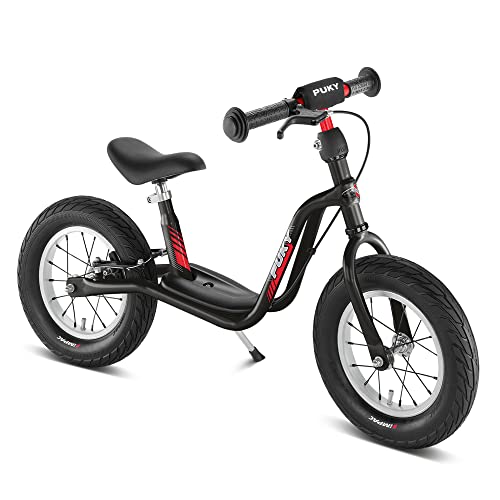PUKY LR XL sicheres stylisches Laufrad Lenker Sattel höhenverstellbar mit Trittbrett für Kinder ab 3 Jahren mit Lenkerpolster Schwa