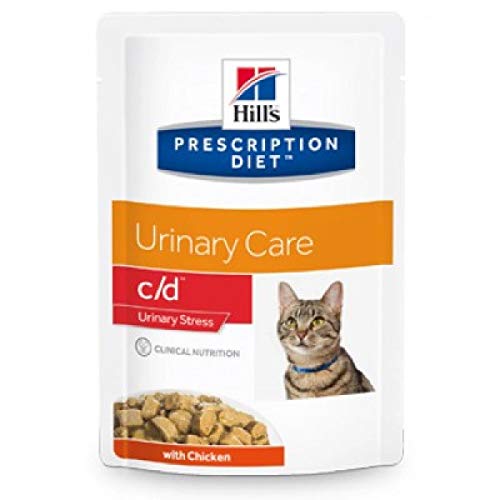 Hill S Prescription Diet c d Urinary Stress Huhn Nassfutter für Katzen 12 Beutel 85 g