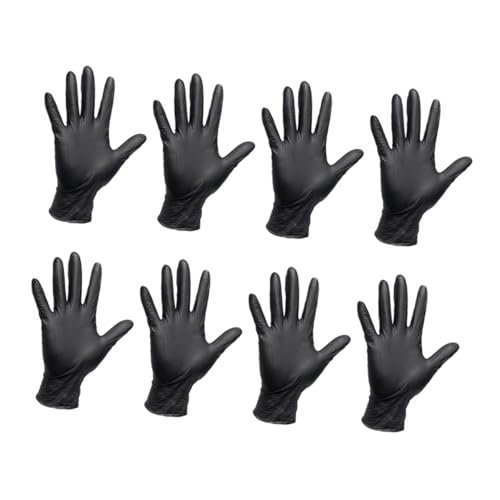 SAFIGLE 20stücke Nitrilhandschuhe Einweghandschuhe Schwarz Schutzhandschuhe Mehrzweckhandschuhe Für Allergiker Und Professionelle Anwendung
