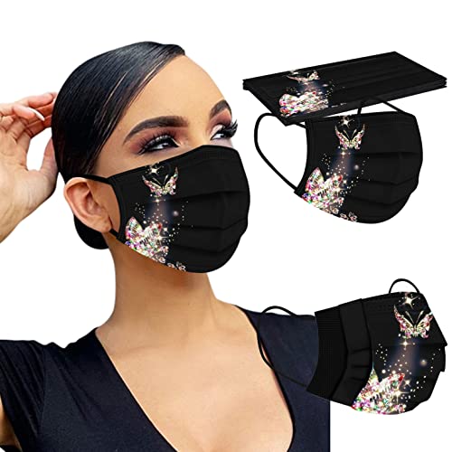 TT  10 PCS Herren Damen mit 3D Druck 3Ply Disposable Gesichtsmaske Schutzmaske Einwegmasken Bandanas Schals 10PCS