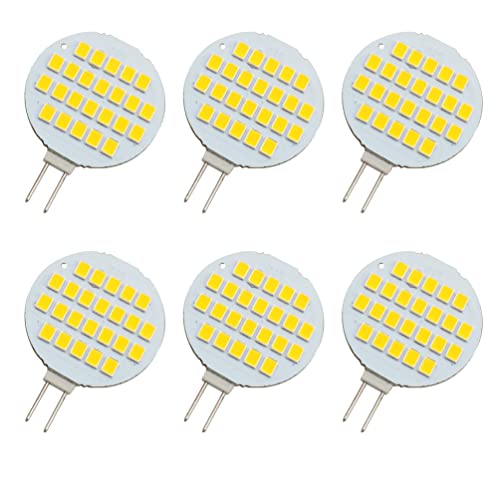 GLMING G4 LED-Lampe 24-2835SMD Superhelle Domlicht Warmweiß AC DC12-24V Packung mit 6