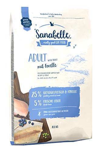 Sanabelle Adult mit Forelle Katzentrockenfutter für ausgewachsene Katzen ab dem 12. Monat 1 x 10 kg