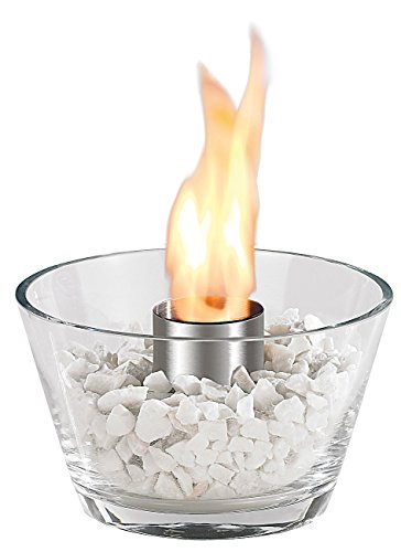 Carlo Milano Feuer Glas Schale Glas-Feuerschale Marrakesch für Bio-Ethanol Glasfeuerschale Tischfeuer-Tischkamin Bioethanol
