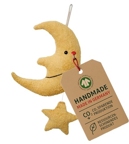 Efie Bio - Spieluhr Mond mit Stern Bio-Baumwolle kbA Made in Germany GOTS-zertifiziert nachhaltig Melodie Guter Mond du gehst so stille