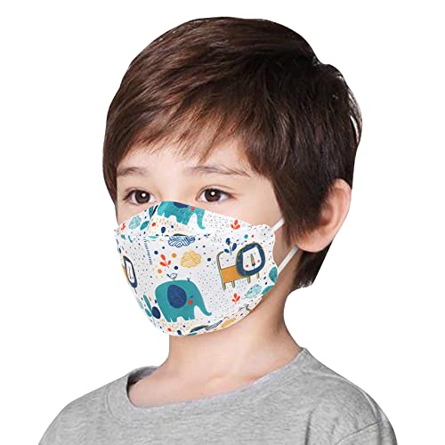 SDFRK 30 50 Stück Masken Mundschutz Einweg Mundschutz Kinder 4-lagig Vliesstoff Mund Nasen Schutz Fisch Form Cartoon Motiv Atmungsaktive Multifunktionstuch Halstuch Bandana für Kinder