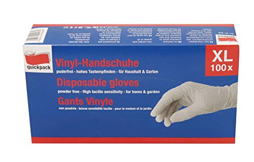 Quickpack 100 Einmal Handschuhe extra dünn Größe XL Einweghandschuhe puderfrei