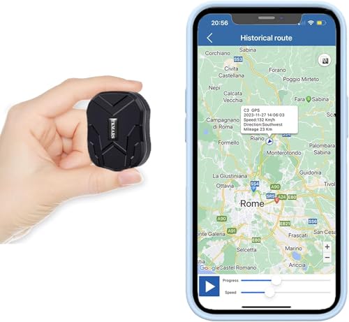 TKMARS Mini GPS Tracker Ohne ABO GPS Tracker Klein für Auto Kinder Koffer Fahrrad Dokumentation 1500mah