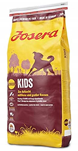 JOSERA Kids 1x 15kg Welpenfutter Geflügel für mittlere und große Rassen ohne Weizen Super Premium für wachsende 1er Pack