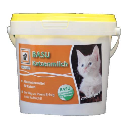 BASU Katzenmilch Aufzuchtmilch für Katzen Kätzchen Muttermilch-Ersatz 600 g Eimer