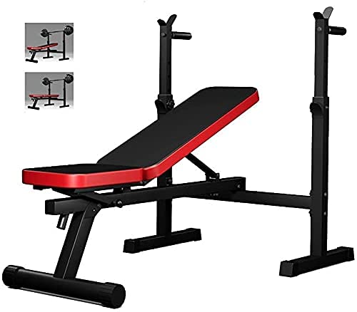 JKJZSALJ Hantelbank Fitness Gym Hantelbank mit Gewichten Bank mit Hanteln Tisch mit Gewichten Squat Rack Set Langhanteln für den Heimgebrauch Regal Klappbank Hocker Funktionale Bank