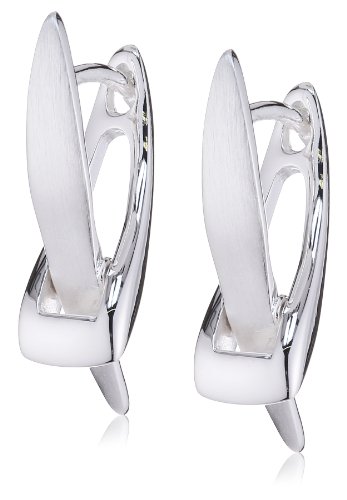 Vinani Damen   Klapp Creolen Ohrring Set für Frauen aus Sterling X Form 20mm lang 5mm breit CXV