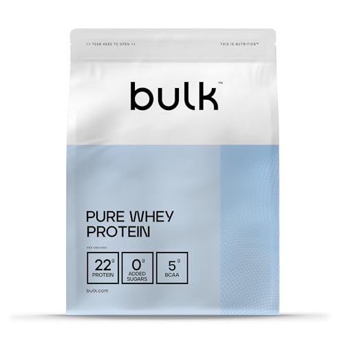 Bulk Pure Whey Protein Pulver Zimt-Getreide-Milch 22g Protein 5g BCAAs pro Portion Whey Shake Wenig Zucker Unterstützt Muskelaufbau Regeneration Leicht mischbar Vegetarisch 500g