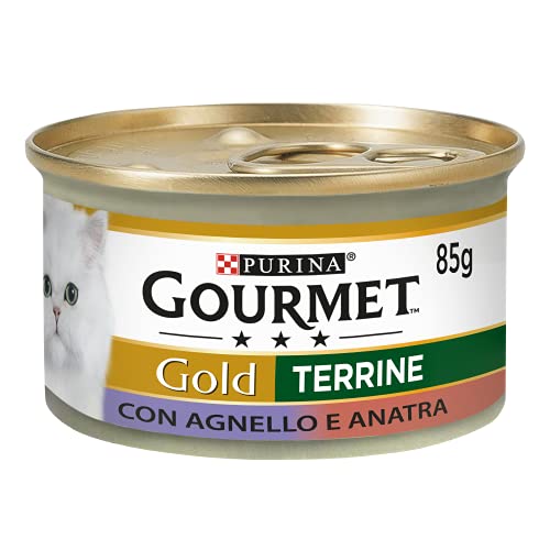 Purina Gourmet Gold Pastete Feuchte Katze Lamm und Ente 24 Dosen 85 g