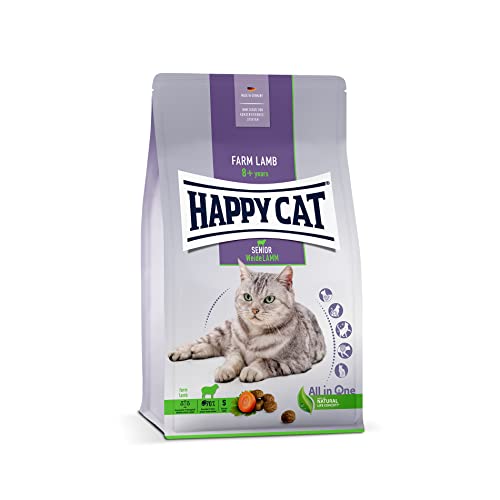 Happy Cat 70614 - Senior Weide Lamm - Katzen-Trockenfutter für Katzensenioren ab dem 8. Lebensjahr - 1 3 kg Inhalt