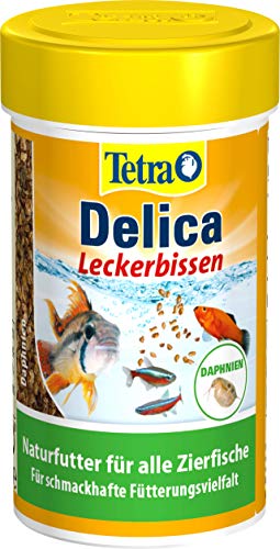 Tetra Delica Daphnia Naturfutter - 100% sonnengetrocknete Wasserflöhe natürliche Snacks für Zierfische 100 ml Dose