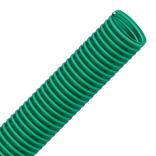 FLEXTUBE GR 19mm 3 4 Zoll Meterware PVC Schlauch Spiralschlauch Saugschlauch mit Hart PVC Spirale grün transparent