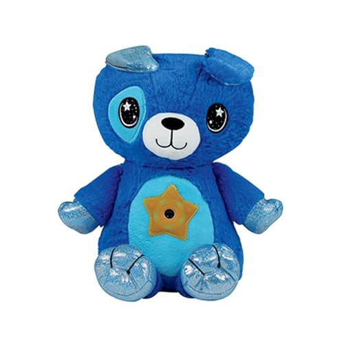 Mediashop StarBelly DreamLites Kuscheliger Welpe 2022 Kuscheltier Nachtlicht - Sternenhimmel-Projektor - Einschlafhilfe mit Regenbogenfarben Sleep-Timer