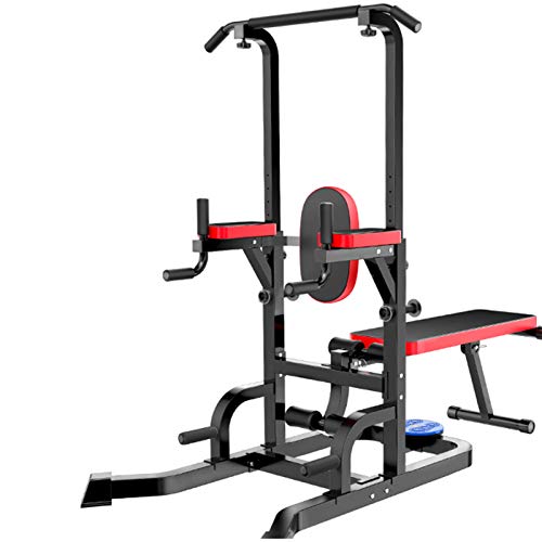LYDBMYT Höhenverstellbare Klimmzug- Dip-Station für das Training multifunktionales Krafttrainingsgerät für das Heim-Fitnessstudio mit Bank- und Twist-Taillenfunktion