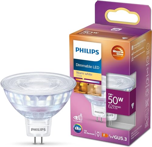 Philips LED Classic GU5.3 WarmGlow Lampe 50 W dimmbar warmweiß