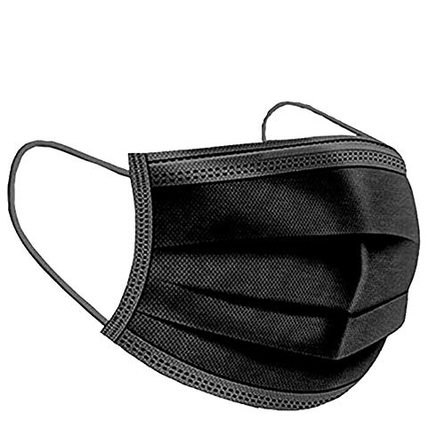 iCOOLIO medizinischer schwarze gesichtsmaske einwegmasken 50 Stück schwarz