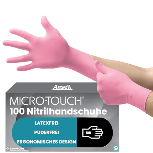 Ansell Micro Touch Nitrafree Latexfreie Puderfrei Einmalhandschuhe Rosa Untersuchungshandschuhe Op Sück