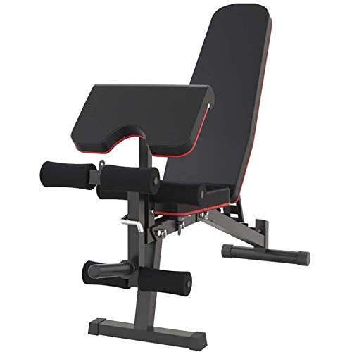 SdaryWare Verstellbare Hantelbank klappbare Trainingsbank Bankdrücken für Gewichtheben mit Beinstrecker und Beincurl Training im Fitnessstudio Gewichtheben maximale Belastung 300 kg