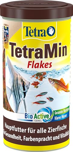 TetraMin Flakes - Fischfutter in Flockenform für alle Zierfische ausgewogene Mischung für gesunde Fische und klares Wasser 1 L Dose