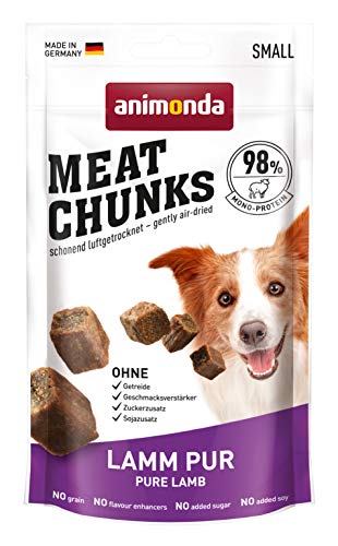 animonda Meat Chunks Fleischsnacks für ausgewachsene Hunde Lamm pur Small 60 g