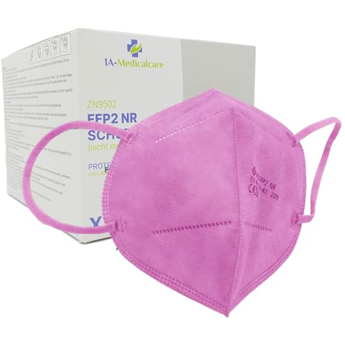 1A-Medicalcare 10x FFP2 Atemschutzmasken CE 2834 zertifiziert Einzelverpackung in PE-Beuteln 5-Lagen inkl. Ohrentlastungsclips atmungsaktiv angenehmes Tragegefühl