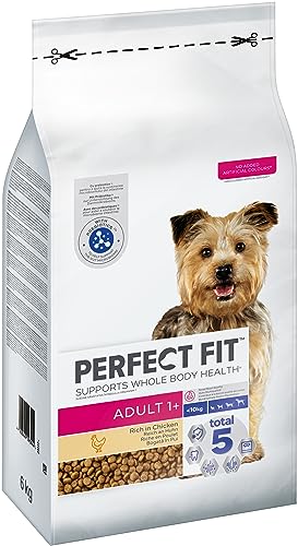 Perfect Fit Adult 1 Trockenfutter für kleine Hunde 10kg 6kg 1 Beutel Premium Hundefutter trocken reich an Huhn zur Unterstützung der Vitalität