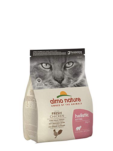 Almo Nature Holistic Kitten mit Huhn und Reis- Trockenfutter für Katzenjunge aller Rassen 2kg