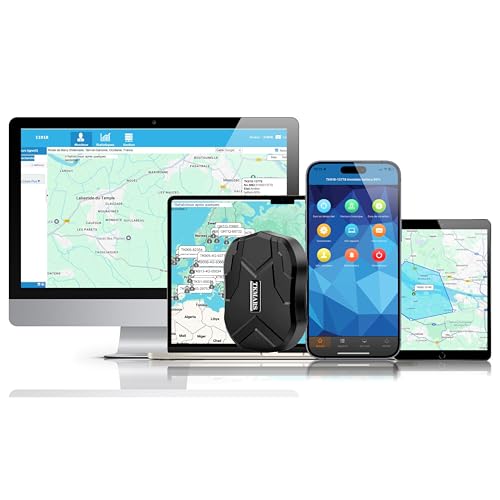 TKMARS GPS Tracker Auto GPS Tracker Ohne ABO IP65 Wasserdicht Starker Magnet 90 Tage Standby-Zeit 5000MAH