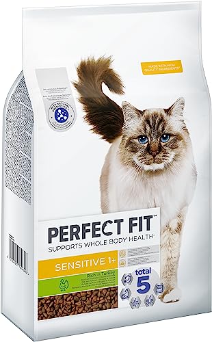 PERFECT FIT Adult Trockenfutter für erwachsene sensitive Katzen ab 1 Jahr - Truthahn 7 kg 1 Beutel