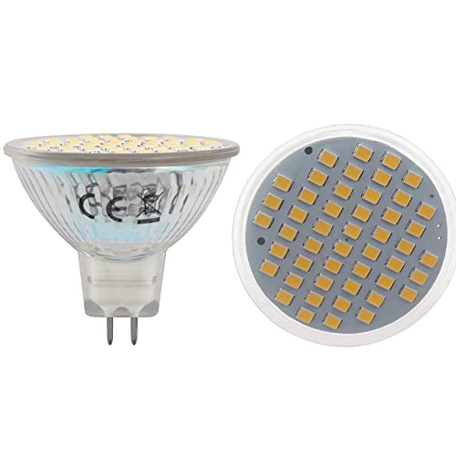 GLMING.3 48 2835 SMD Leuchtmittel 3 W.3 Bi Pin Sockel Lampe Spot AC 12 V DC 12 24 V warmweiß 2er Packung GU5.3