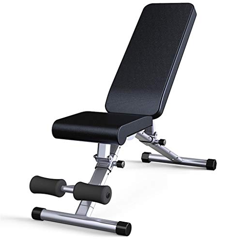 Hantelbank mit gewichten Professionelle Multifunktions Hantel Hocker faltbare Fitness Stuhl Einstellbarer Sit-up Brett Fitnessgeräte Bauchmuskeln Vorstand Color Silver Size 60 39 46cm