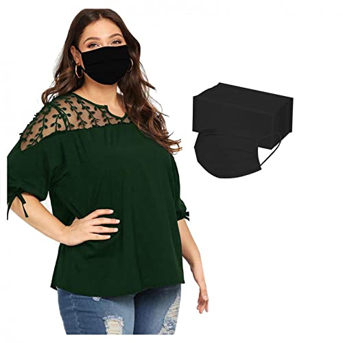 Jiabing Übergröße Einweg Mundschutz Erwachsene Schwarz Einmal Mund-Nasenschutz Bedeckung Halstuch Maske Plus Size Atmungsaktive MNS Mund-Tuch Bandana Schals Herren Damen