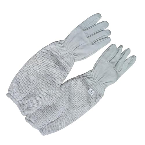 Imkerkleidung 2pcs Imkereiausrüstung Imkerhandschuhe 3 lagige atmungsaktive Imkereizubehör Bienenzubehör