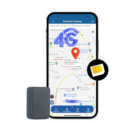 Mini GPS Tracker 4G GPS Ortung Echtzeit Tracking GPS Geräte für Auto Fahrrad Senioren Kinder Motorräder Koffer EIN Ortungsgerät mit Magneten - Abonnement erforderlich - Unbegrenzte Entfernung