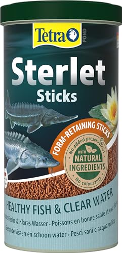 Tetra Pond Sterlet Sticks Futtersticks für im Gartenteich lebende Sterlets und Störe berücksichtigen das natürliche Fressverhalten 1 L Dose