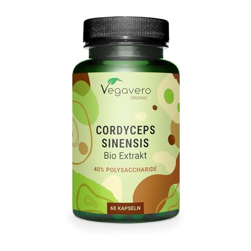 Bio Cordyceps sinensis 650 mg CS-4 Extrakt 20 1 40% Polysaccharide Ohne Zusätze Deutsche Produktion von Vegavero 60 Kapseln